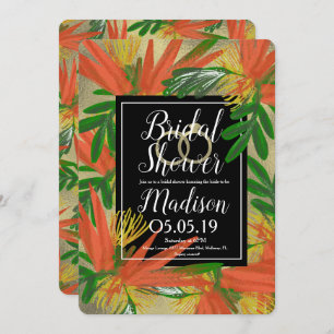 Anspruchsvoller Vogel im Paradies Foil Bridal Einladung