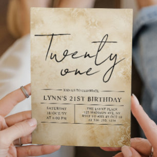Anspruchsvolles 21. Party Einladung
