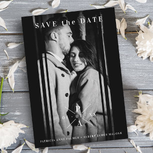 Anspruchsvolles B&W Foto Verlobte Paare Hochzeit Save The Date