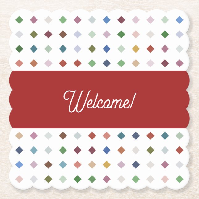 Anspruchsvolles geometrisches Getränk aus Diamant Untersetzer (Vorderseite)