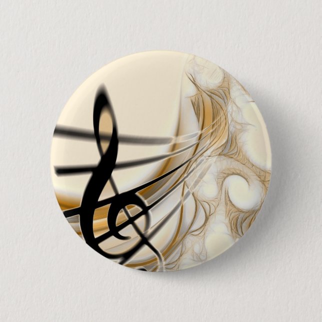 Anspruchsvolles klassisches Notendesign-Zubehör Button (Vorderseite)