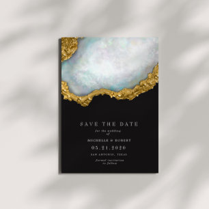 Anspruchsvolles Pearl Agate Foto Save the Date Einladung
