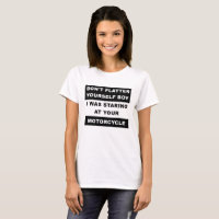 Anstarren entlang Ihres Motorrad-lustigen T-Shirts
