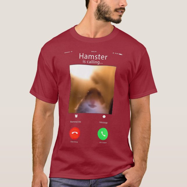 Anstarter eines feuchten Hamsters aus Meme T-Shirt (Vorderseite)