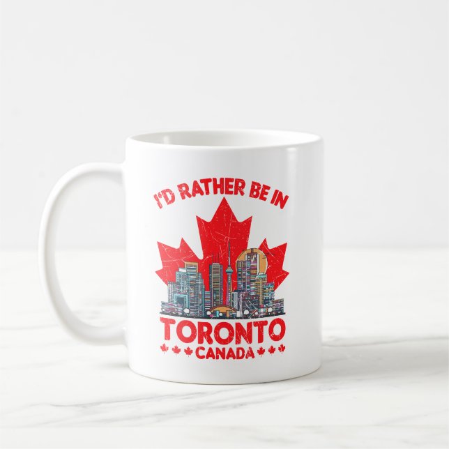 Anstatt in Toronto Kanada Skyline Zitat Kaffeetasse (Links)