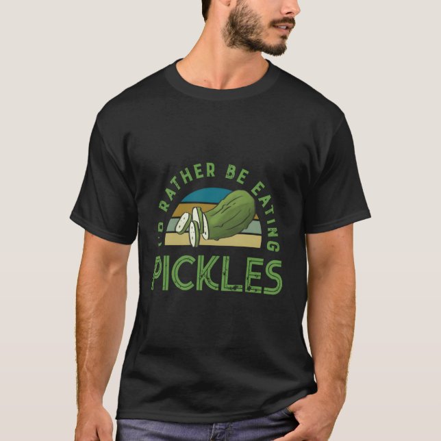 Anstatt Pickles Gemüse essen Gurken T-Shirt (Vorderseite)
