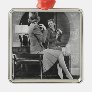 Anstecken Silbernes Ornament