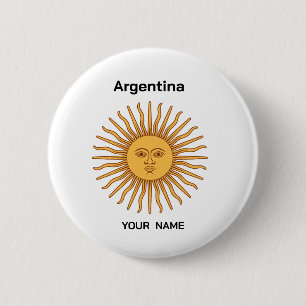 Anstecknadel Argentinien Sol de Mayo Name anpassen