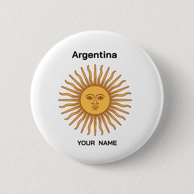 Anstecknadel Argentinien Sol de Mayo Name anpassen (Vorderseite)