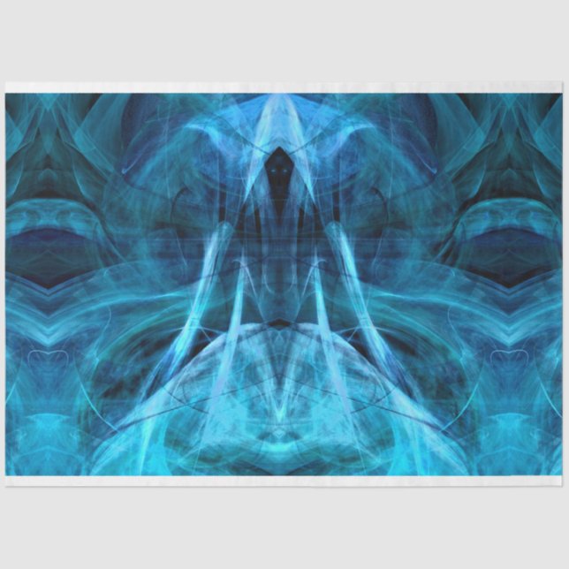 Ansteigender Geist Decoupage 29 blaues Tissue Seidenpapier (Vorderseite)