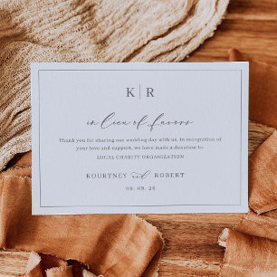 Anstelle der Favors-Karte Vielen Dank Wohltätigkei