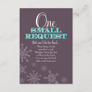 Anstelle einer Babydusche buchen Begleitkarte