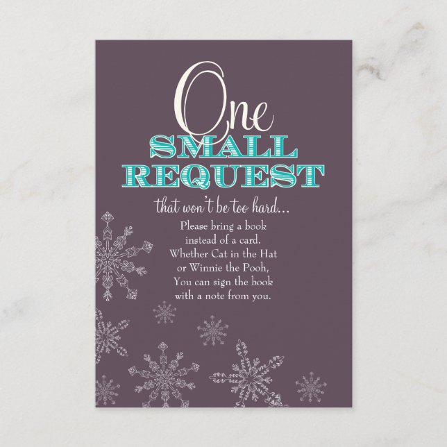 Anstelle einer Babydusche buchen Begleitkarte (Vorderseite)