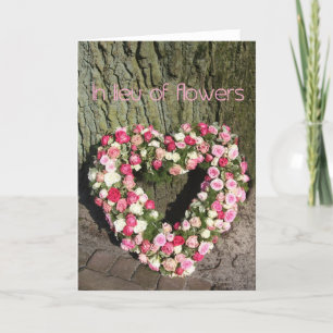 anstelle von Blume Karte für Beileid/Beerdigung