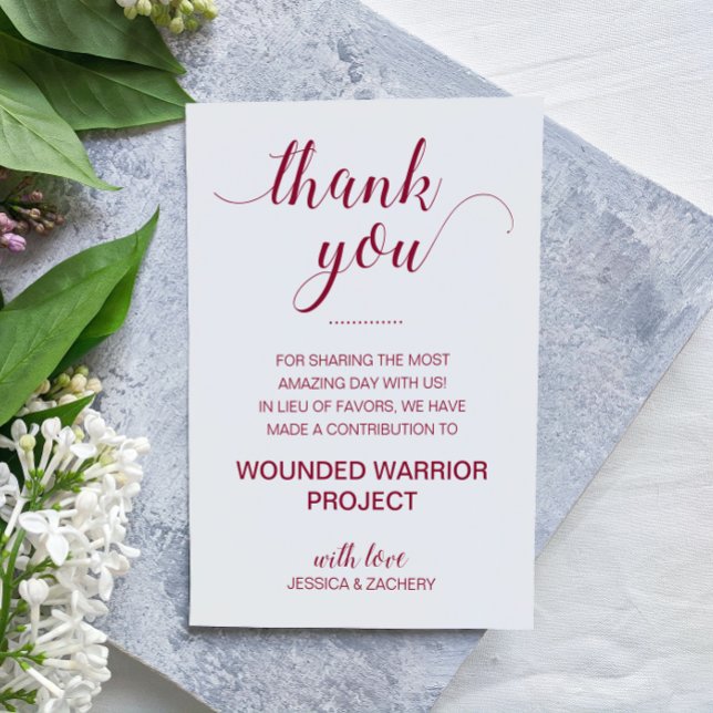 Anstelle von Gefallen für Wohltätigkeit Spende Bur Platzkarte (Von Creator hochgeladen)