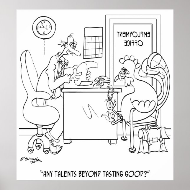 Anstellung Cartoon 9469 Poster (Vorne)