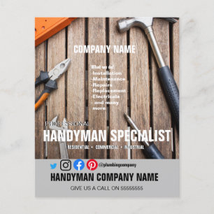 Anstellung eines HANDYMAN SPECIALIST Ehemann DIY Flyer