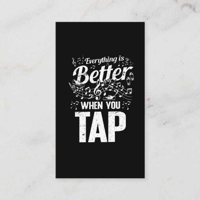 Anstich Dancer Musical Notes Step Tanzlehrer Visitenkarte (Vorderseite)