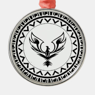 Anstieg des Phönix Silbernes Ornament