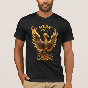 Anstieg über Phoenix-Feuer Mythischer Vogel T-Shirt