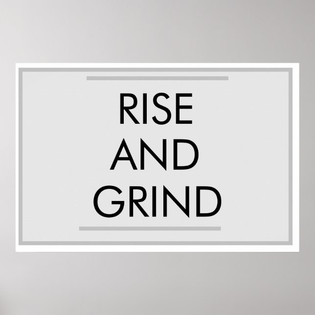 ANSTIEG UND GRIND POSTER (Vorne)