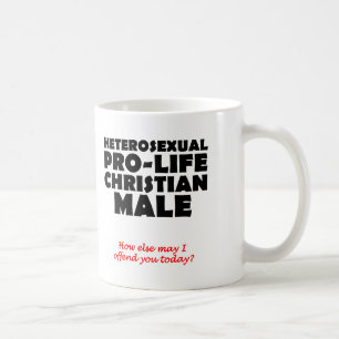 Anstößiger Pro-Life-Männlicher Christlicher Kassen Tasse