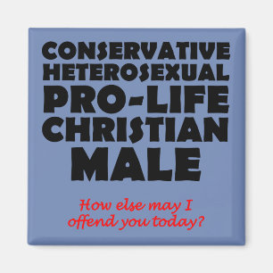 Anstößiger pro-life männlicher christlicher Kühlsc Magnet