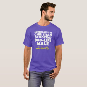 Anstößiges Demokratischer männlicher Christlicher  T-Shirt