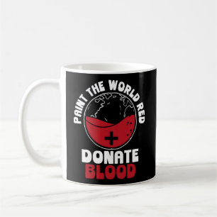 Anstreichen des Blut-Backprint der Roten Spende D Kaffeetasse