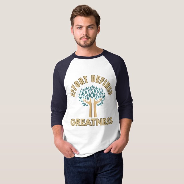 Anstrengung definiert Größe T-Shirt (Vorne ganz)