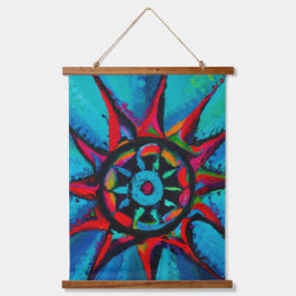 Anstrich eines Rades Wandteppich Mit Holzrahmen