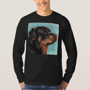 Anstrich eines schönen Rottweilers von der Seite L T-Shirt