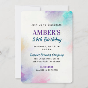 Anstrich Leinwand Geburtstag Einladung