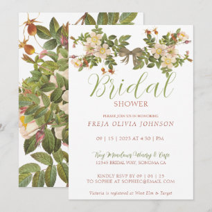 Anstrich Primrose Bridal Dusche Einladung