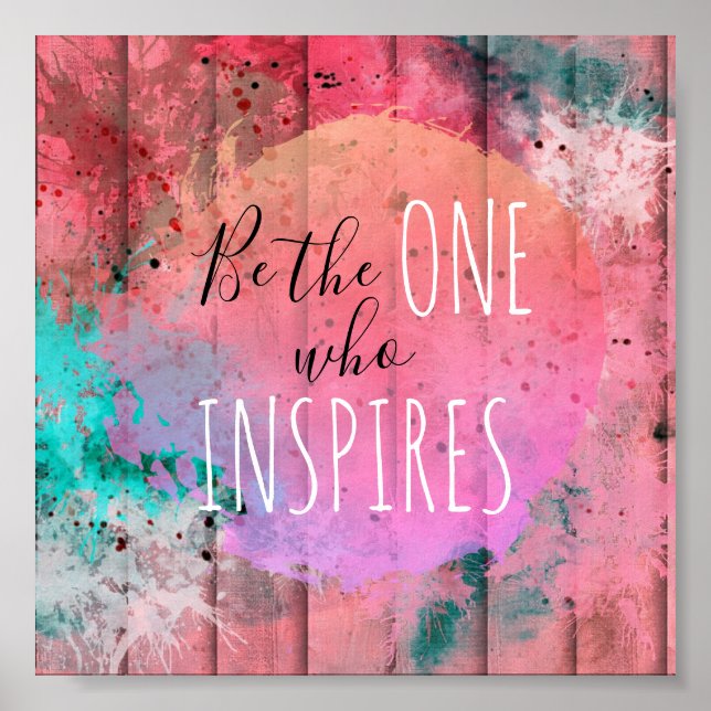 Anstrich Tropfen & Splash Pinselstriche auf einem  Poster (Vorne)