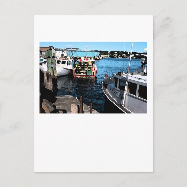 Anstrich von Fischerbooten Postkarte (Vorderseite)