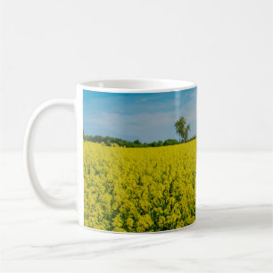 Anstrich von gelben Blumen Kaffeetasse