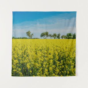 Anstrich von gelben Blumen Wandteppich