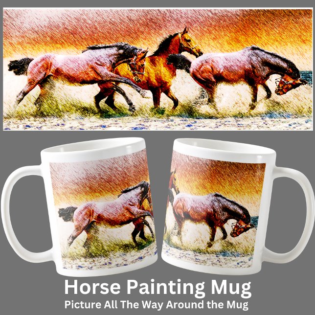 Anstrich von Pferden Kaffeetasse (Von Creator hochgeladen)