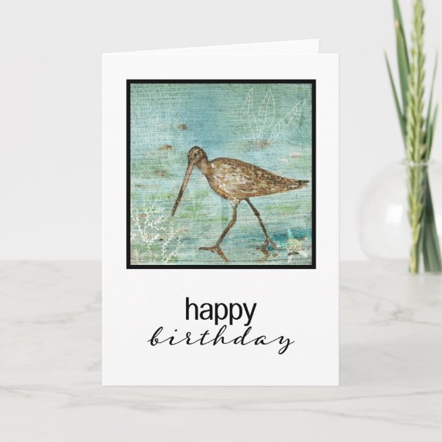 Anstrich von Snipe Shore Bird Karte (Vorderseite)