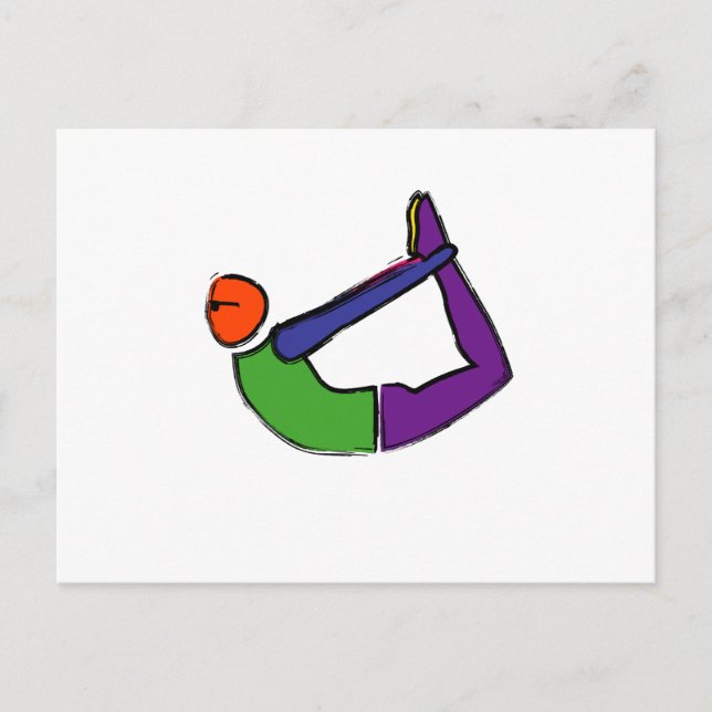 Anstrich von Yoga-Pose. Postkarte (Vorderseite)