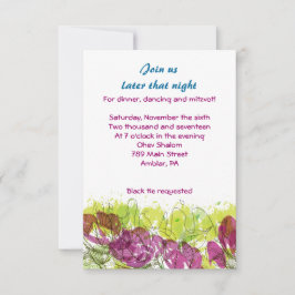 Anstrichene Blume Bar Bar Mitzvah Star Party Card Einladung