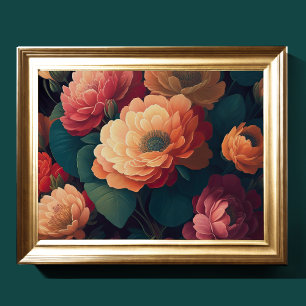 Anstrichene Blume Fett 4:3 Poster