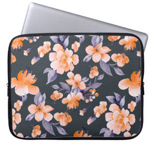Anstrichene Blume nahtlose Hintergrunddarstellung Laptopschutzhülle