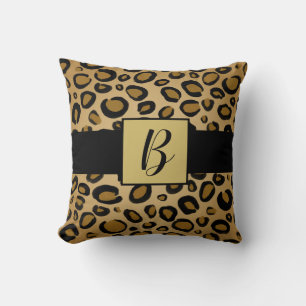 Anstrichene Cheetah Leopard Druckpunkte Gold Beige Kissen