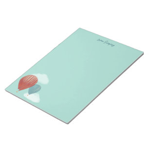 Anstrichene Heißluftballons Schreibpapier Notizblock