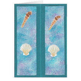 Anstrichene Muscheln auf Lesezeichen-Karten