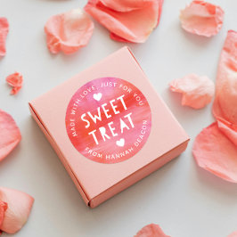 Anstrichene Rosa Sweet Leckerei Valentinstag Runder Aufkleber