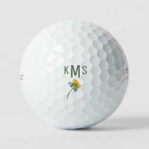 Anstrichene Sonnenblumenspalte Monogram Titleist P Golfball