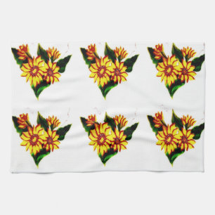 Anstrichene Sun-Blume Handtuch